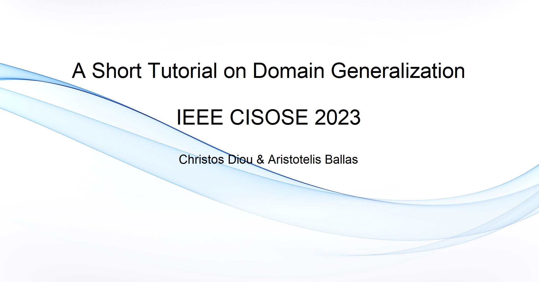 DG Tutorial | A short tutorial on Domain Generalization